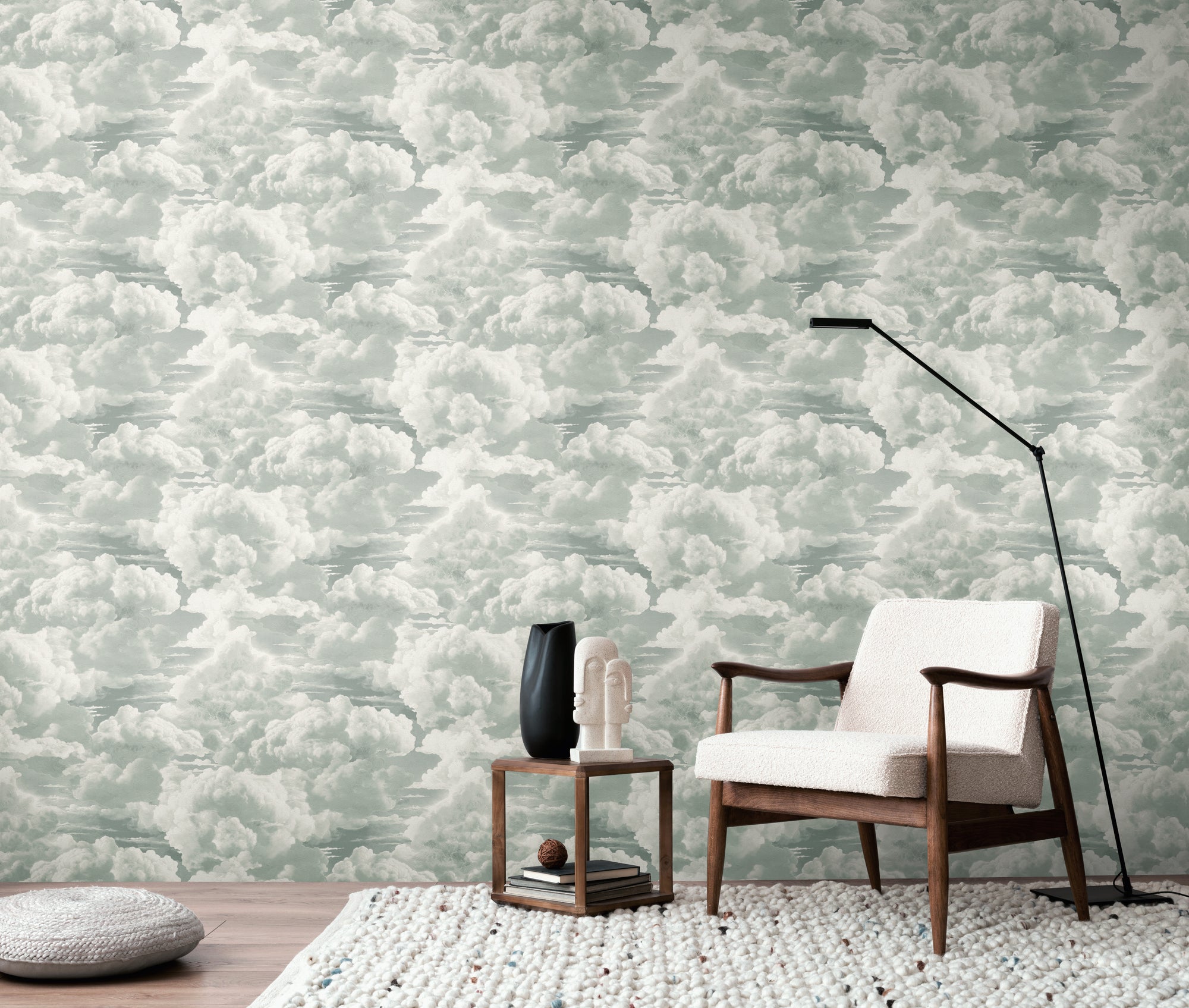 High-quality Non-woven Wallpaper White Clouds