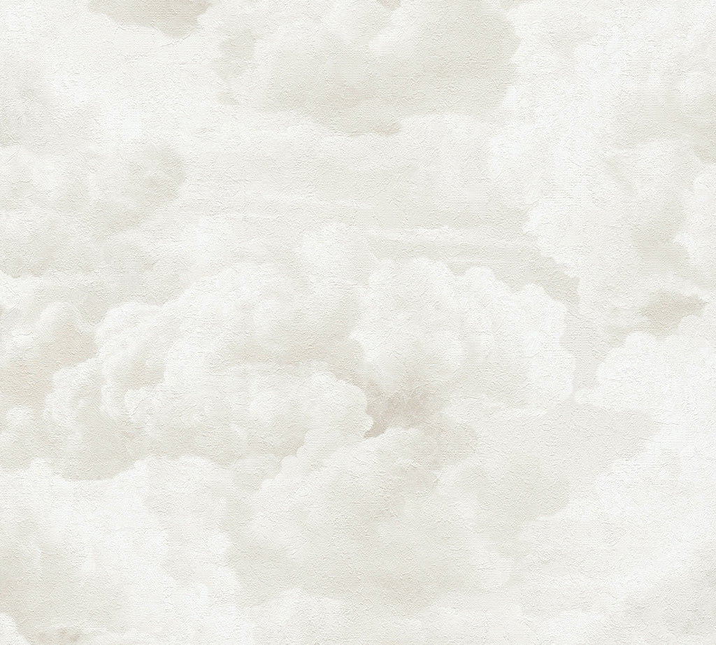 Hochwertige Vliestapete Creme Wolken
