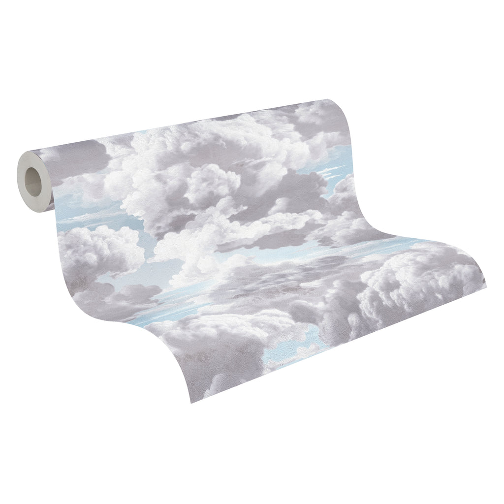 Hochwertige Vliestapete Grau Wolken