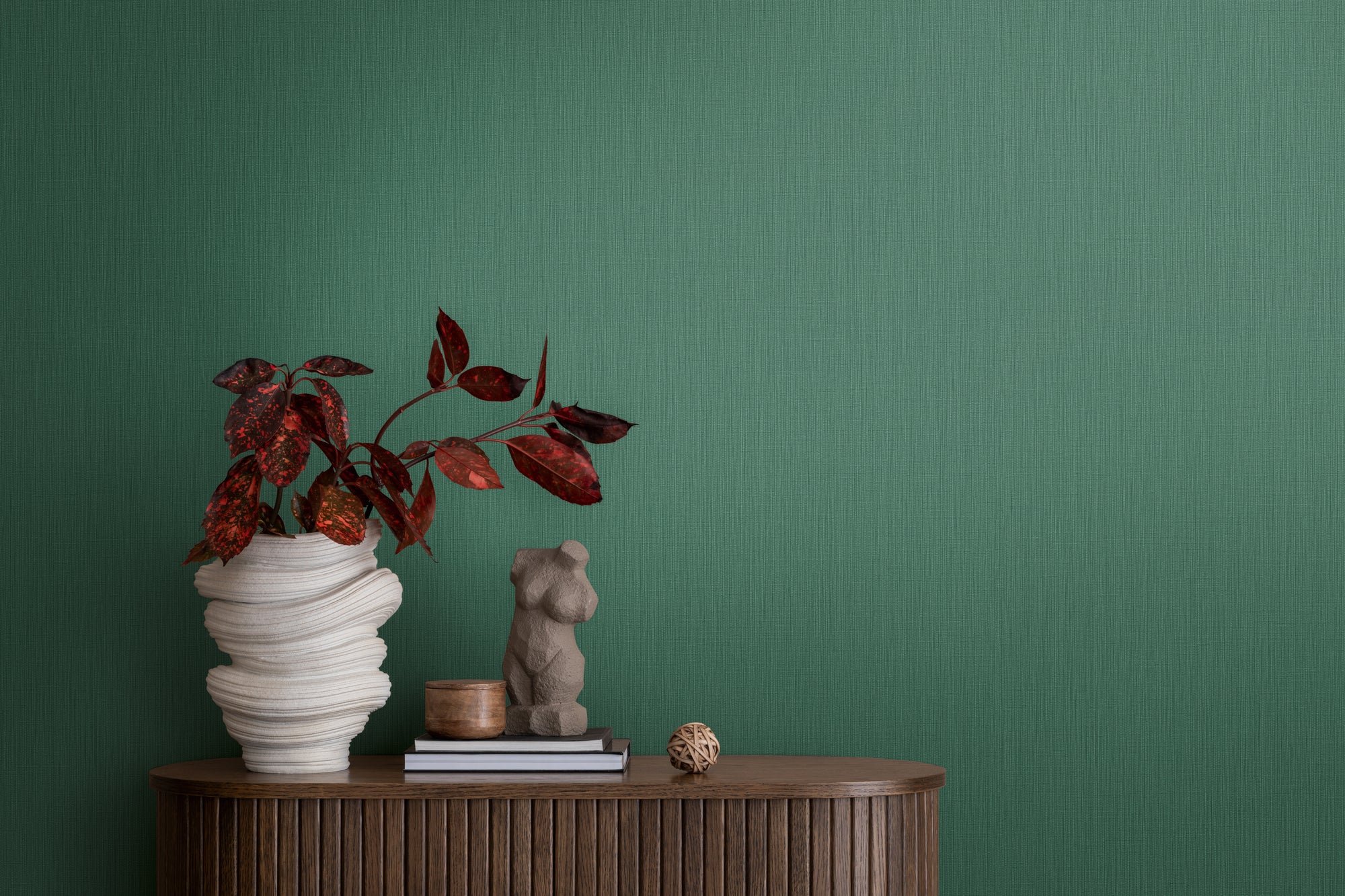 High-quality wallpaper from the Michalsky 6 collection in green 