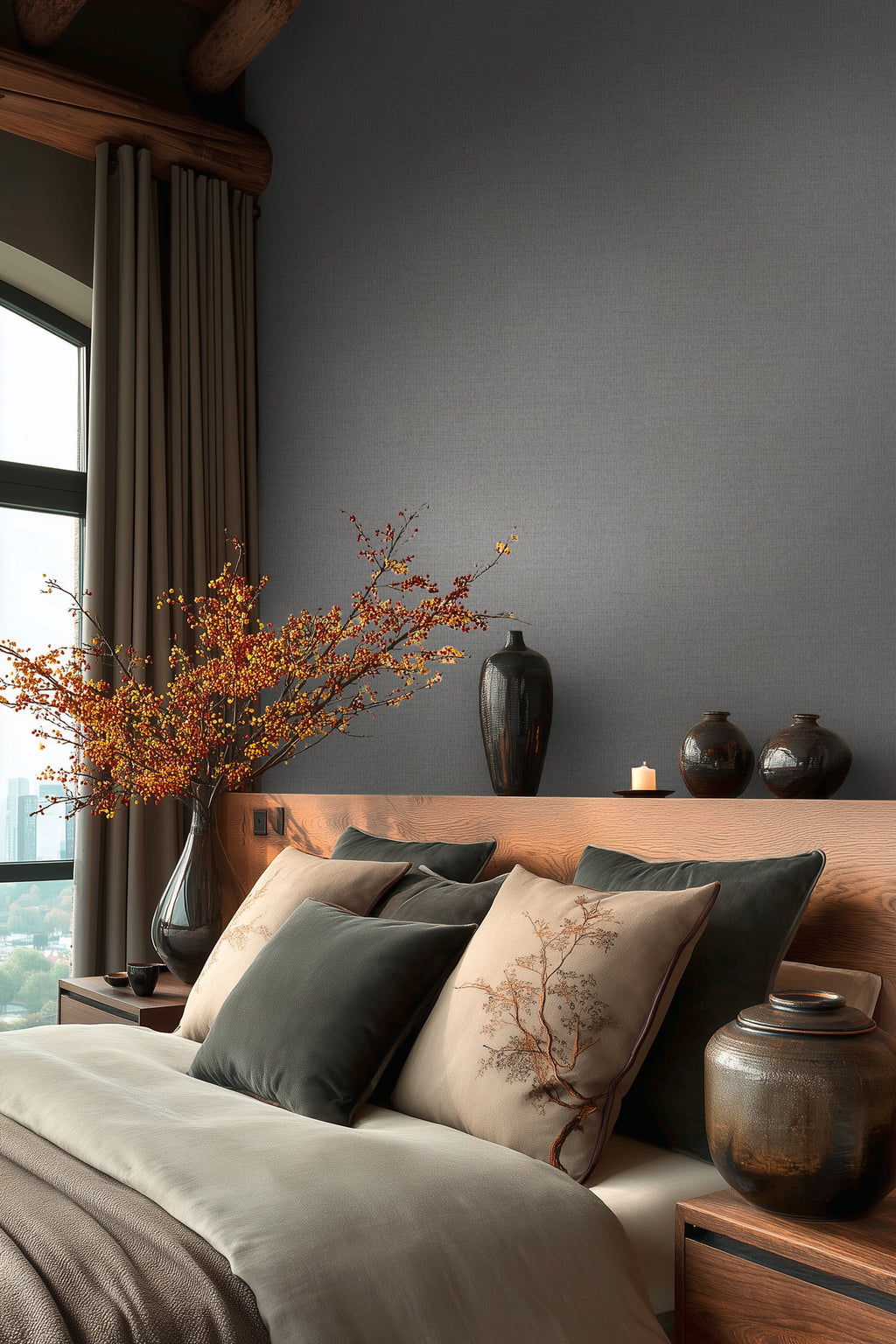 High-quality wallpaper from the Michalsky 6 collection in grey. 