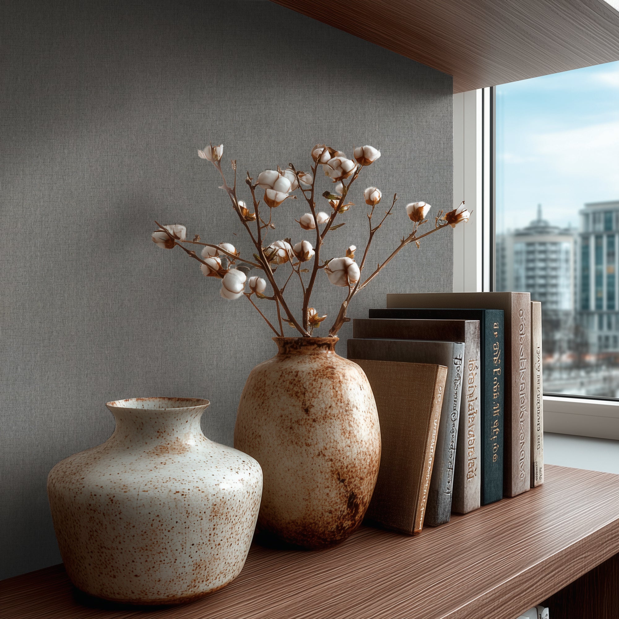 High-quality wallpaper from the Michalsky 6 collection in grey. 