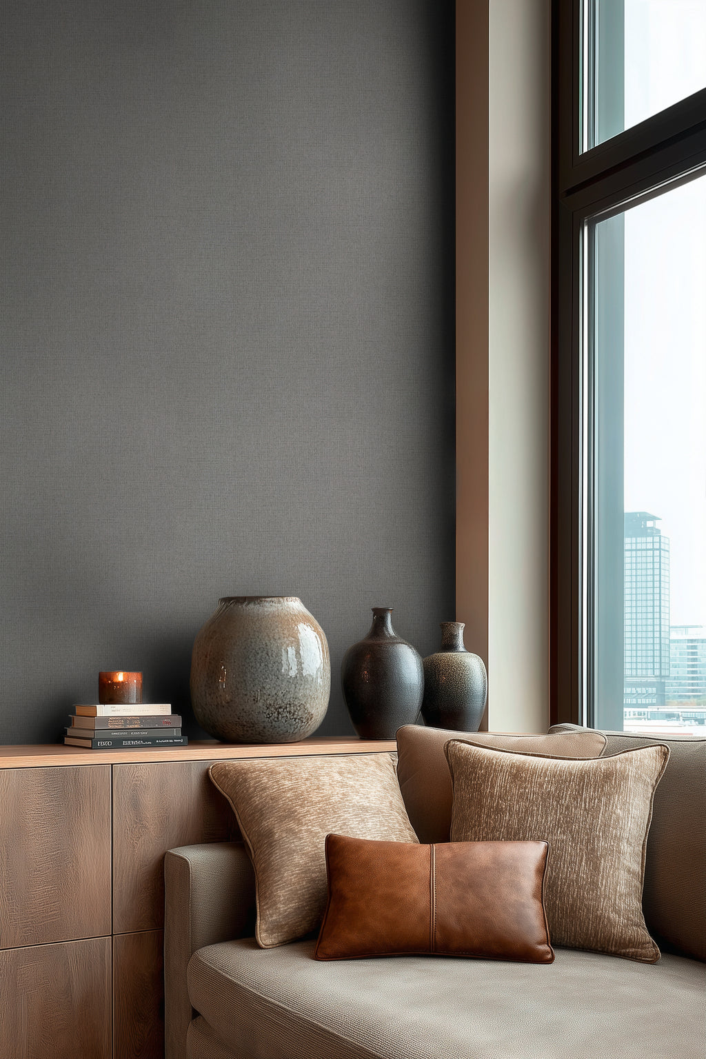 High-quality wallpaper from the Michalsky 6 collection in grey. 