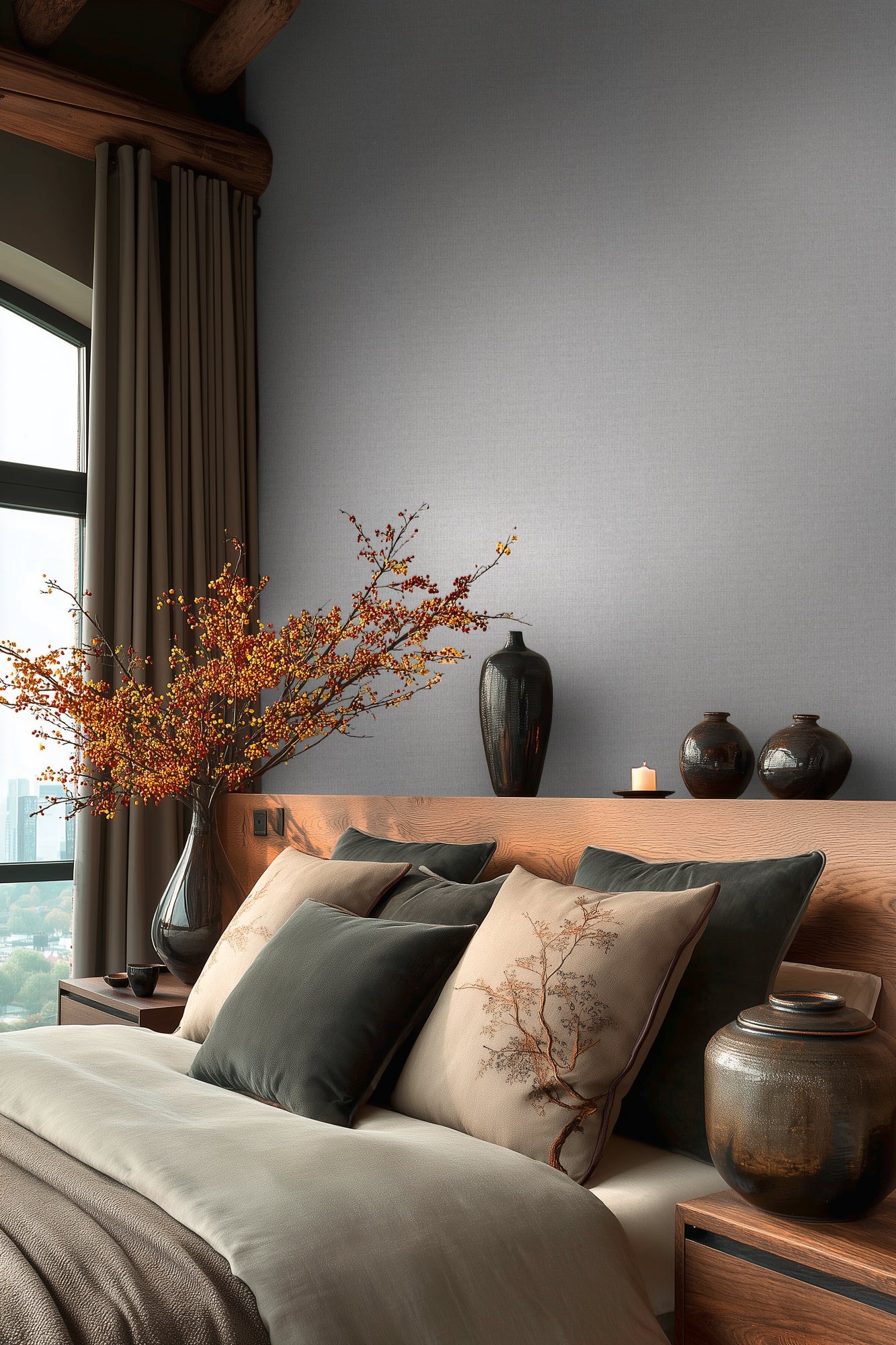 High-quality wallpaper from the Michalsky 6 collection in grey. 