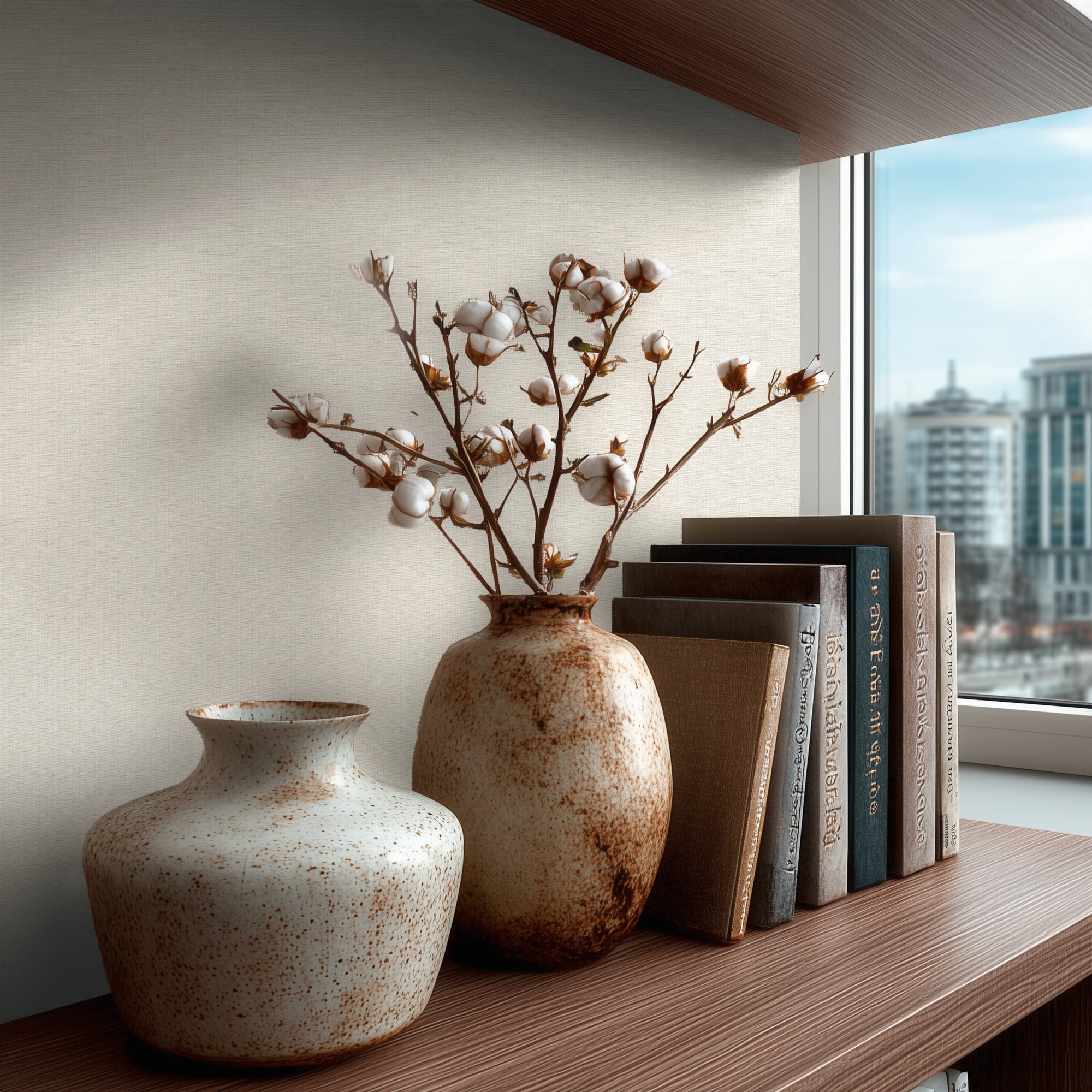 High-quality wallpaper from the Michalsky 6 collection in white 