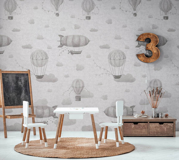 High-Quality Photo Wallpaper Grey Clouds