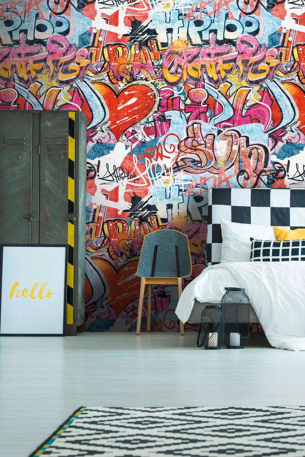 High-Quality Photo Wallpaper Colorful Graffiti