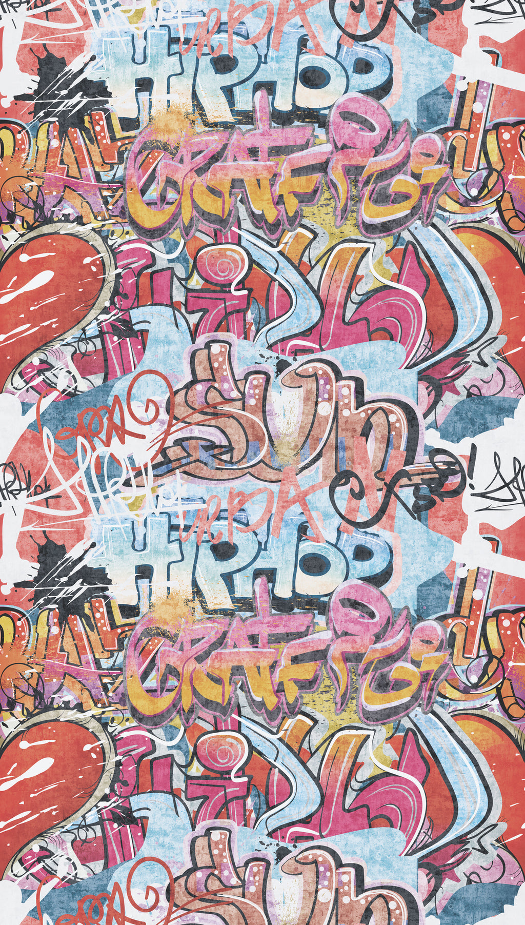 Hochwertige Fototapete Bunt Graffiti