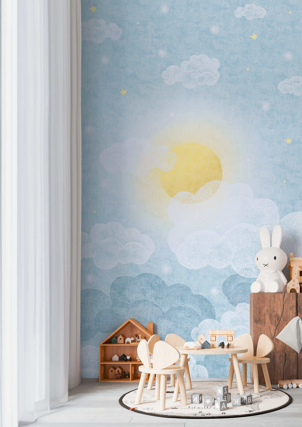 High-quality Photo Wallpaper Blue Clouds
