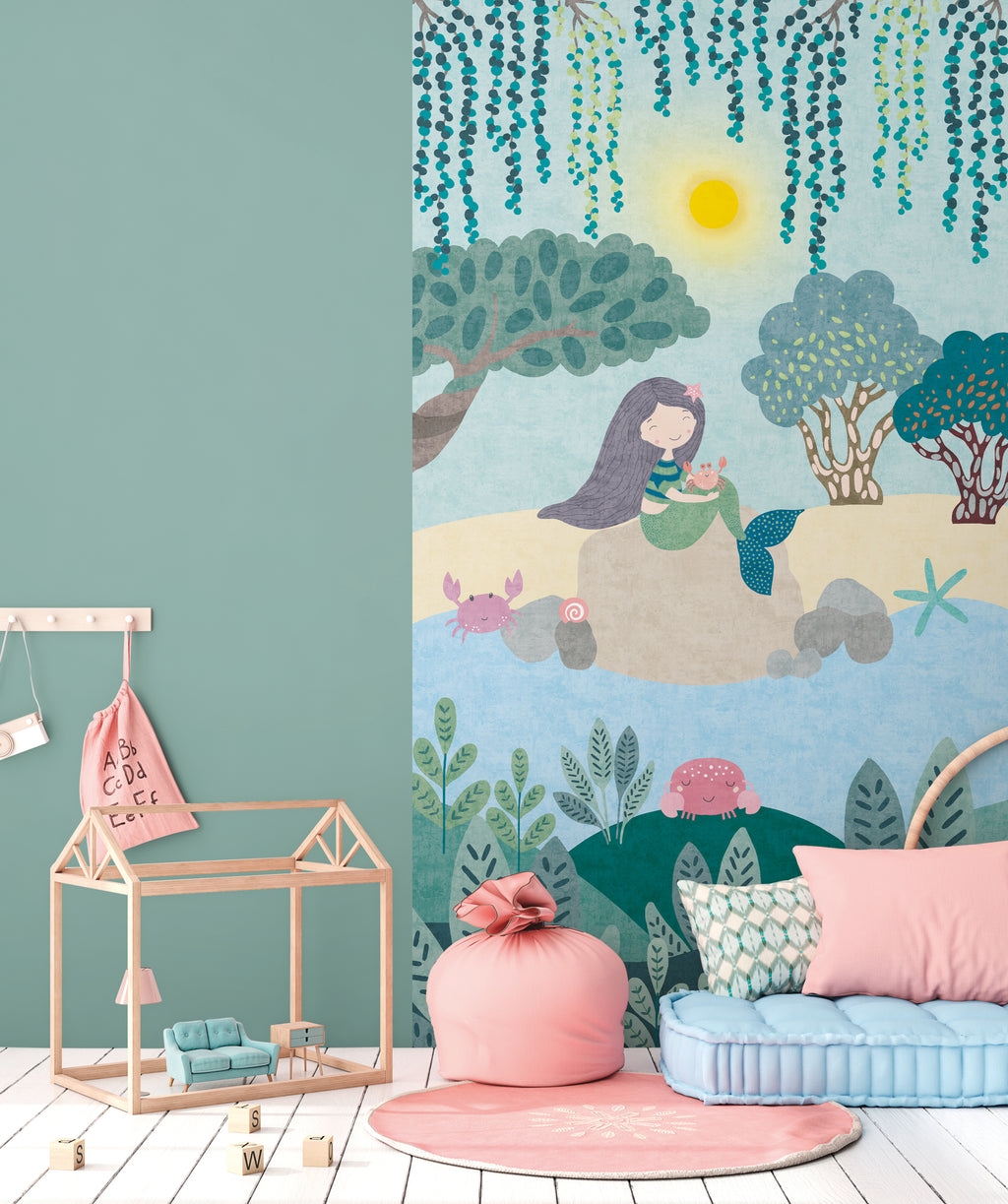 High-Quality Photo Wallpaper Colorful Mermaid