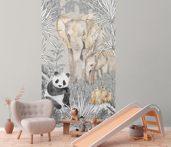 High-Quality Photo Wallpaper Beige Animals