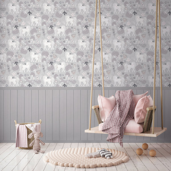 Premium Photo Wallpaper Gray Unicorn