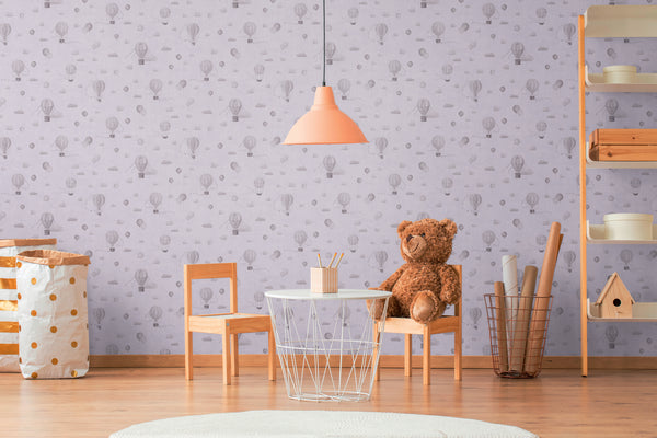 Premium Non-Woven Wallpaper Grey Clouds