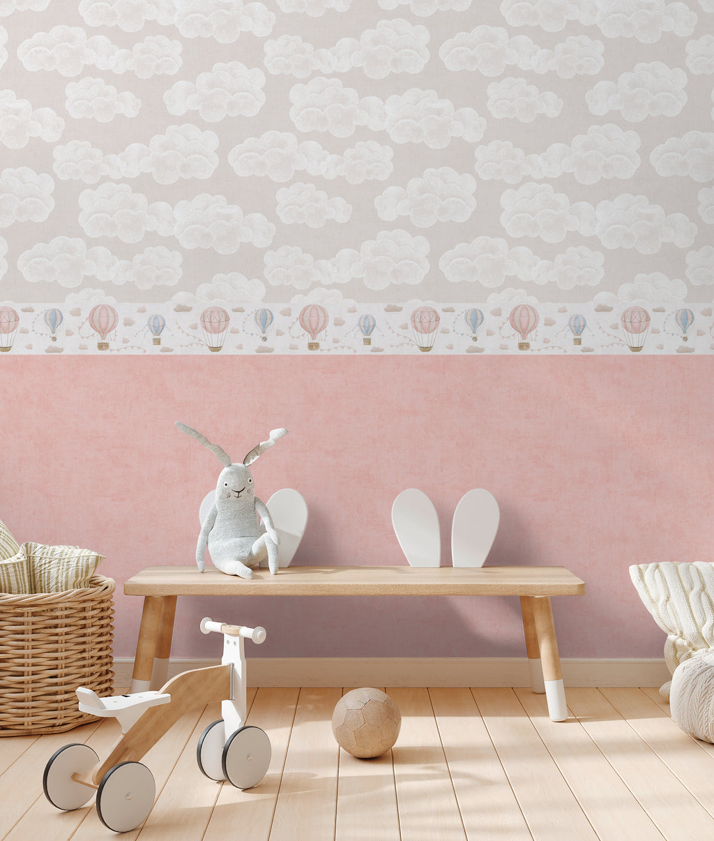 Hochwertige Bordure Creme Wolken
