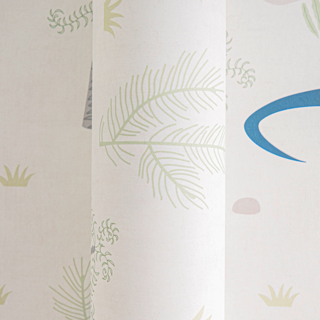High-Quality Non-Woven Wallpaper Blue Dinosaurs