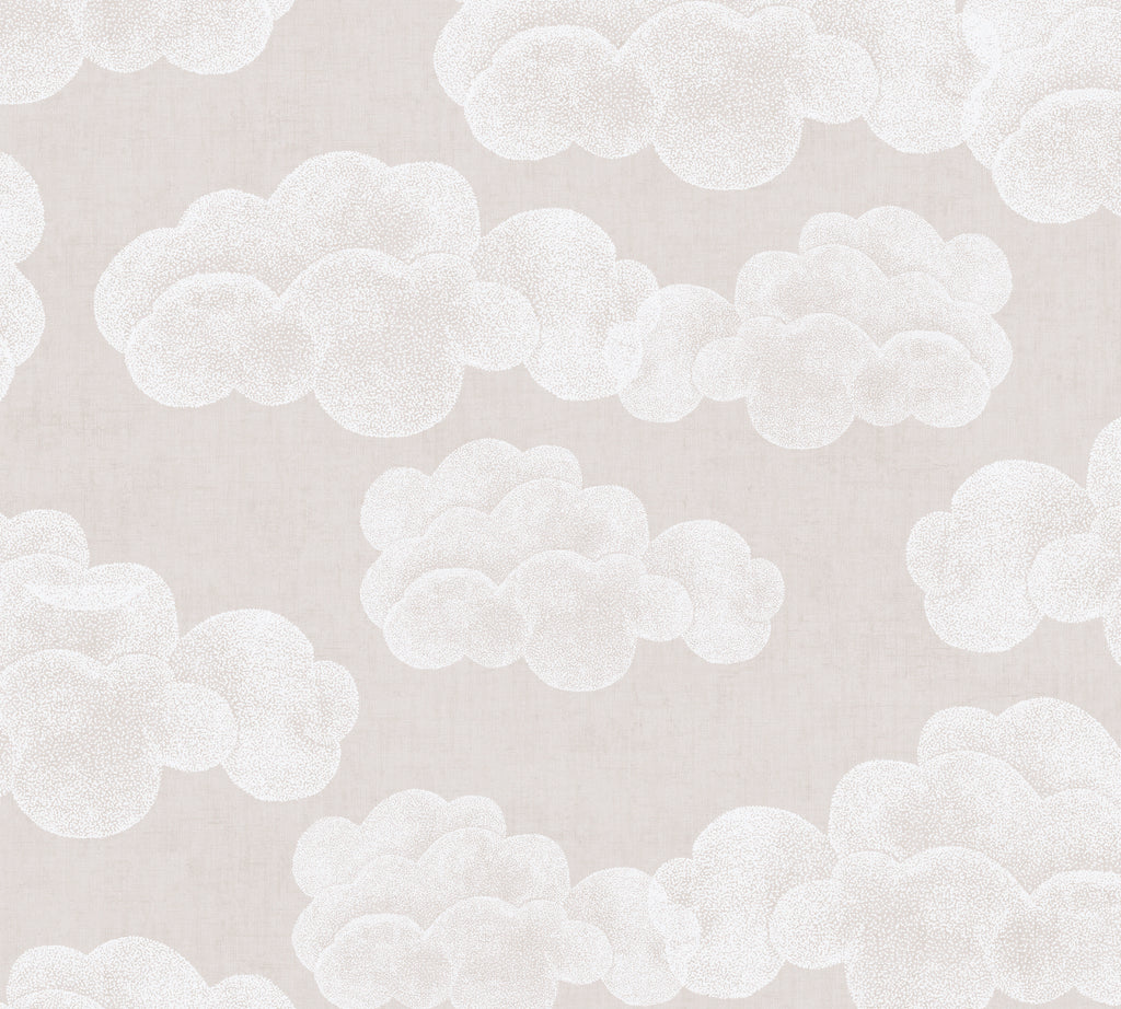 Hochwertige Vliestapete Beige Wolken