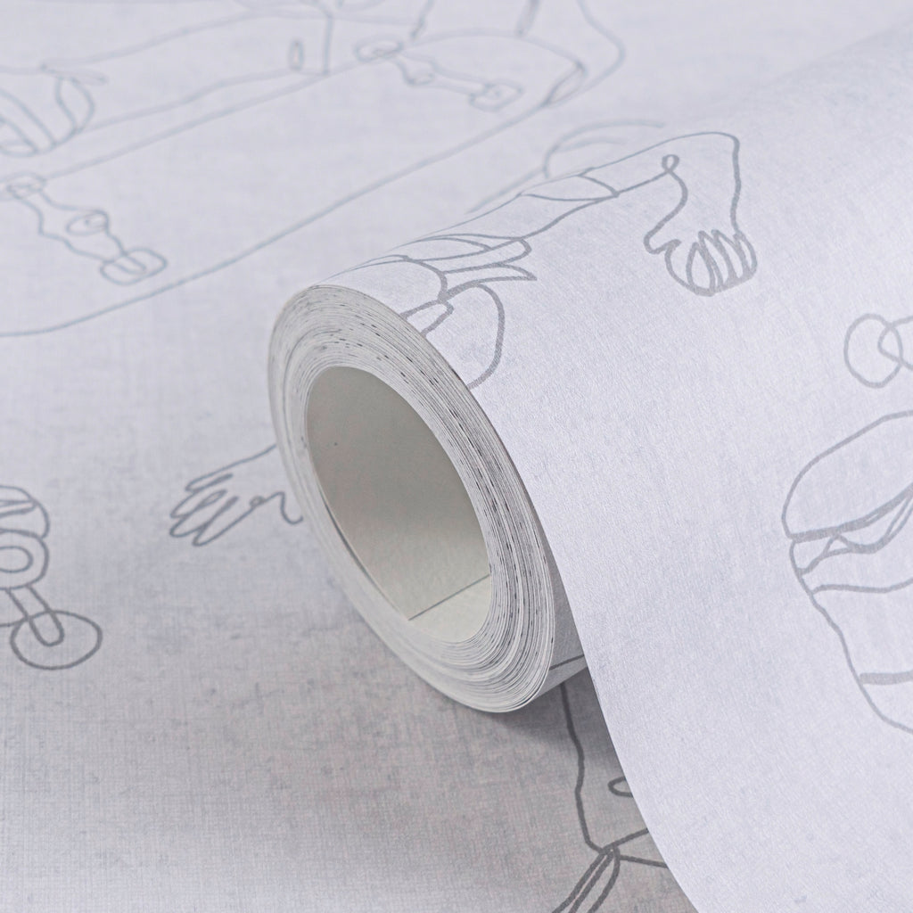 High-quality wallpaper from the Lilly & Luis collection in grey. 