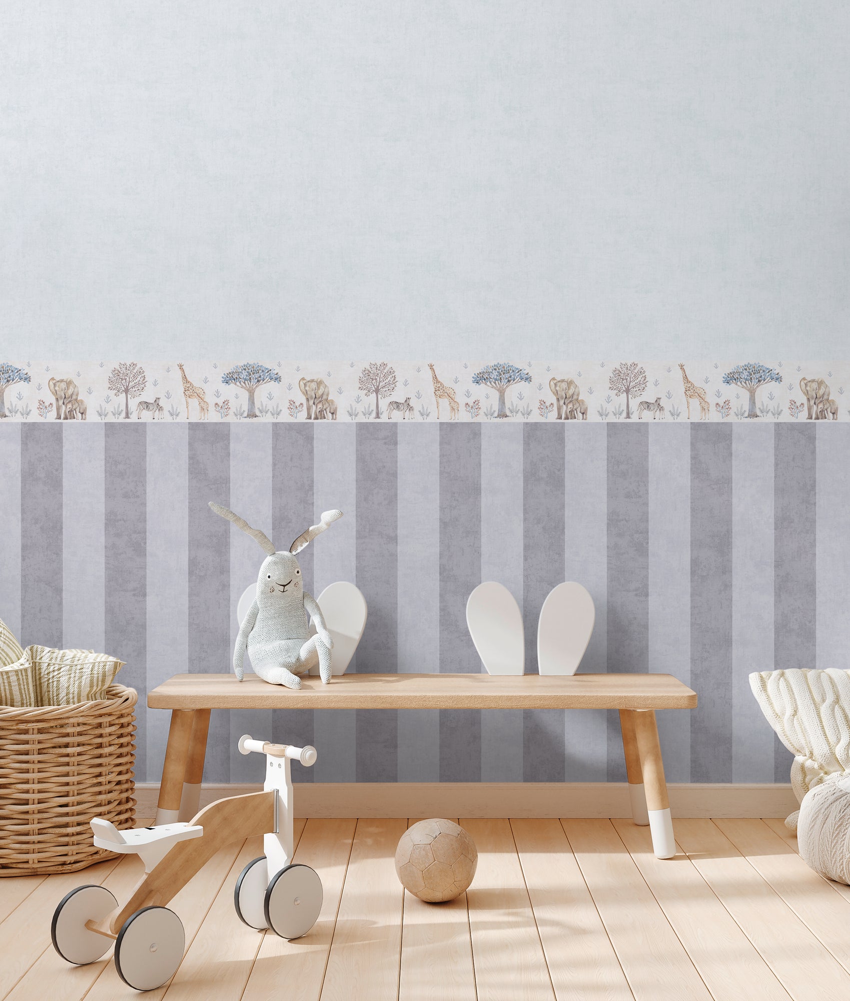 High-quality wallpaper from the children's room collection in beige 
