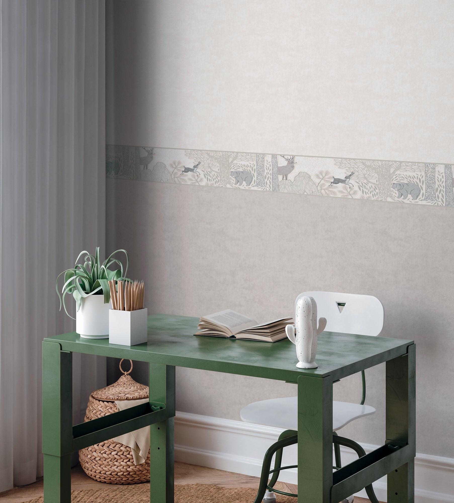 Hochwertige Tapete aus der Kollektion Lilly & Luis   in Creme