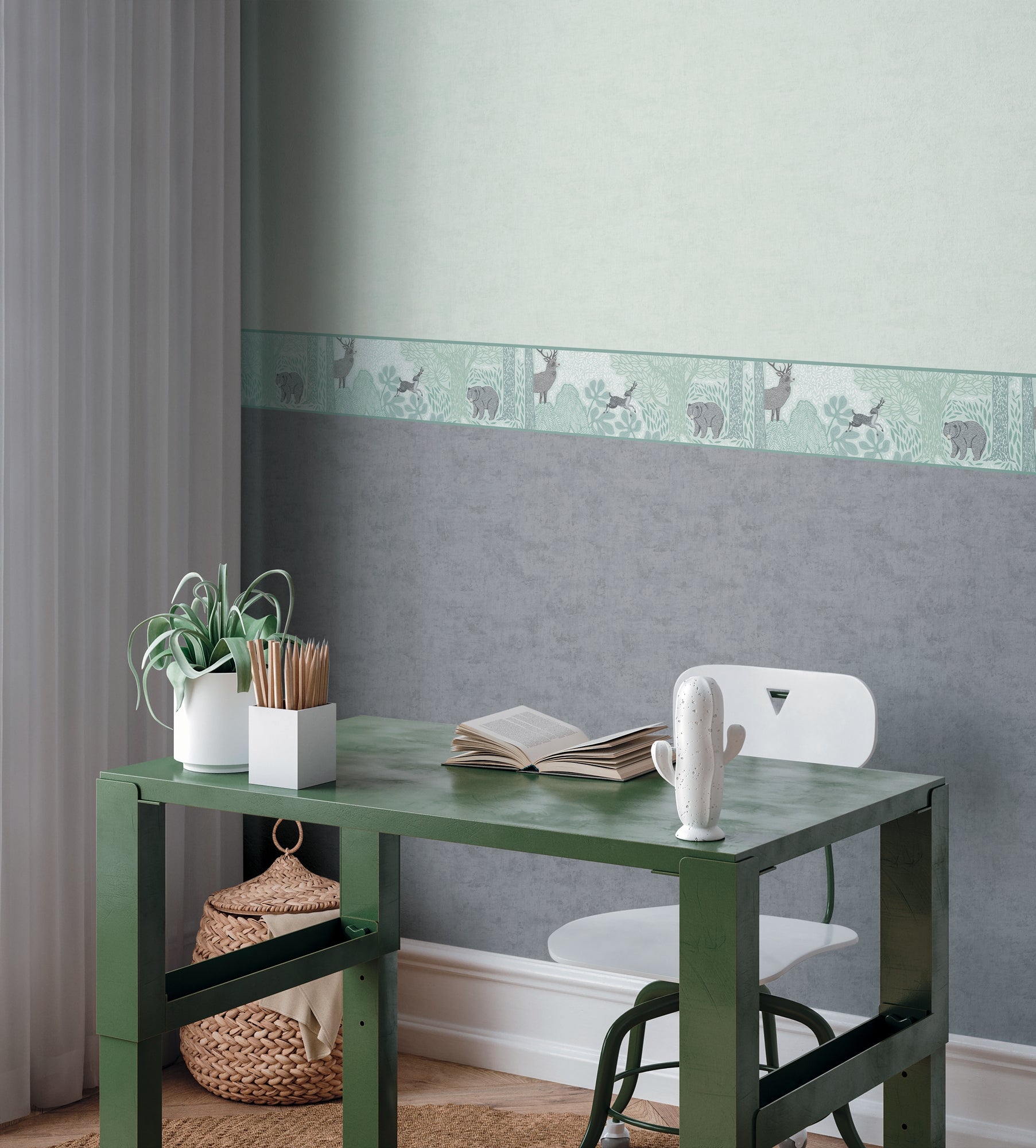 Hochwertige Tapete aus der Kollektion Lilly & Luis   in Grün