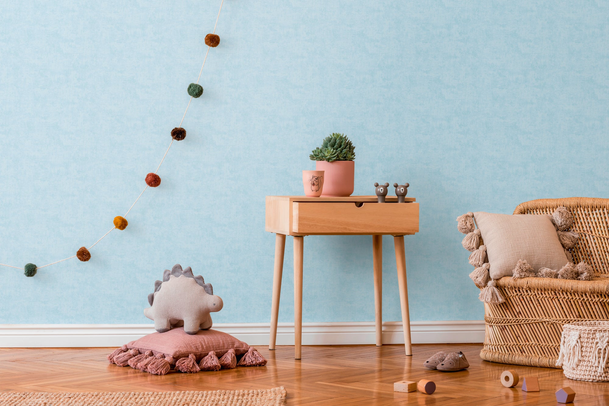 Hochwertige Tapete aus der Kollektion Lilly & Luis   in Blau