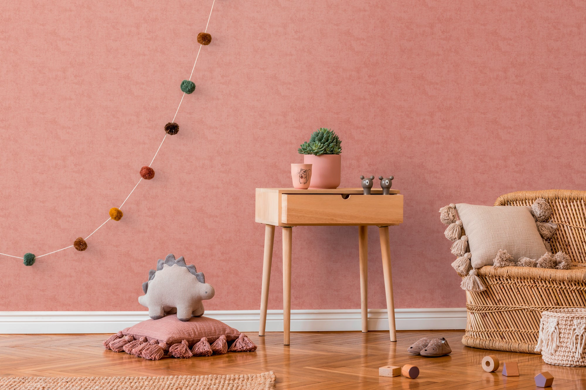 Hochwertige Tapete aus der Kollektion Lilly & Luis   in Rot