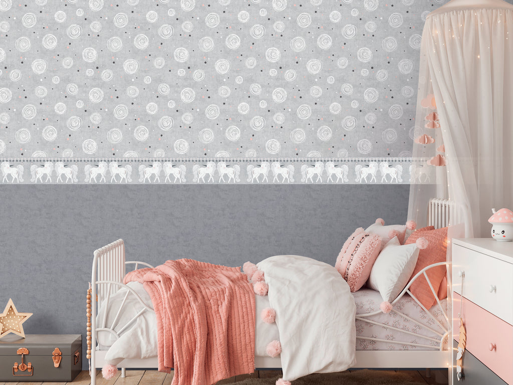 Hochwertige Tapete aus der Kollektion Lilly & Luis   in Grau