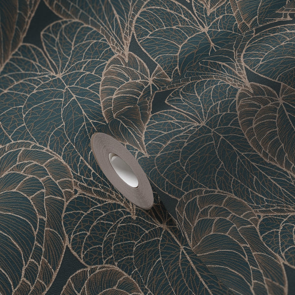 High-Quality Non-Woven Wallpaper Brown Floral
