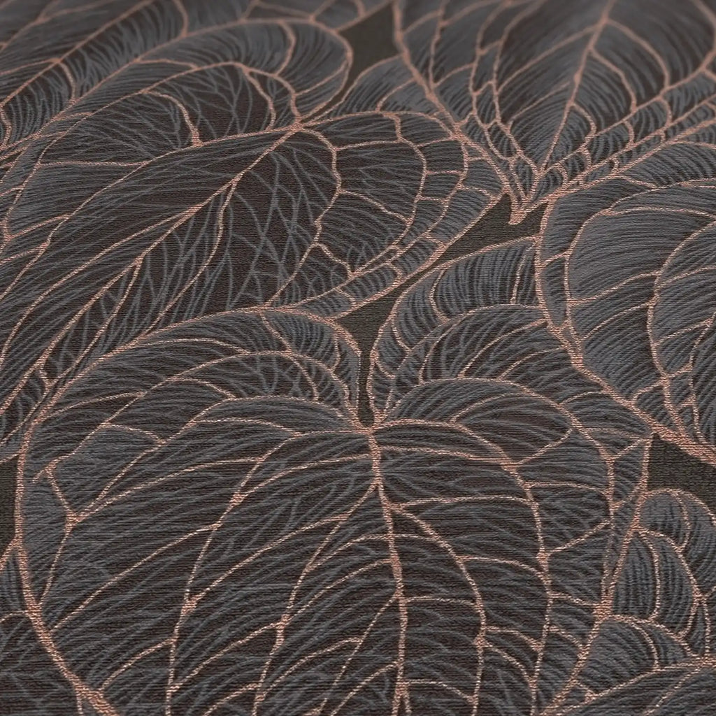 Hochwertige Tapete aus der Kollektion Daniel Hechter 7 in Braun Floral Blätter