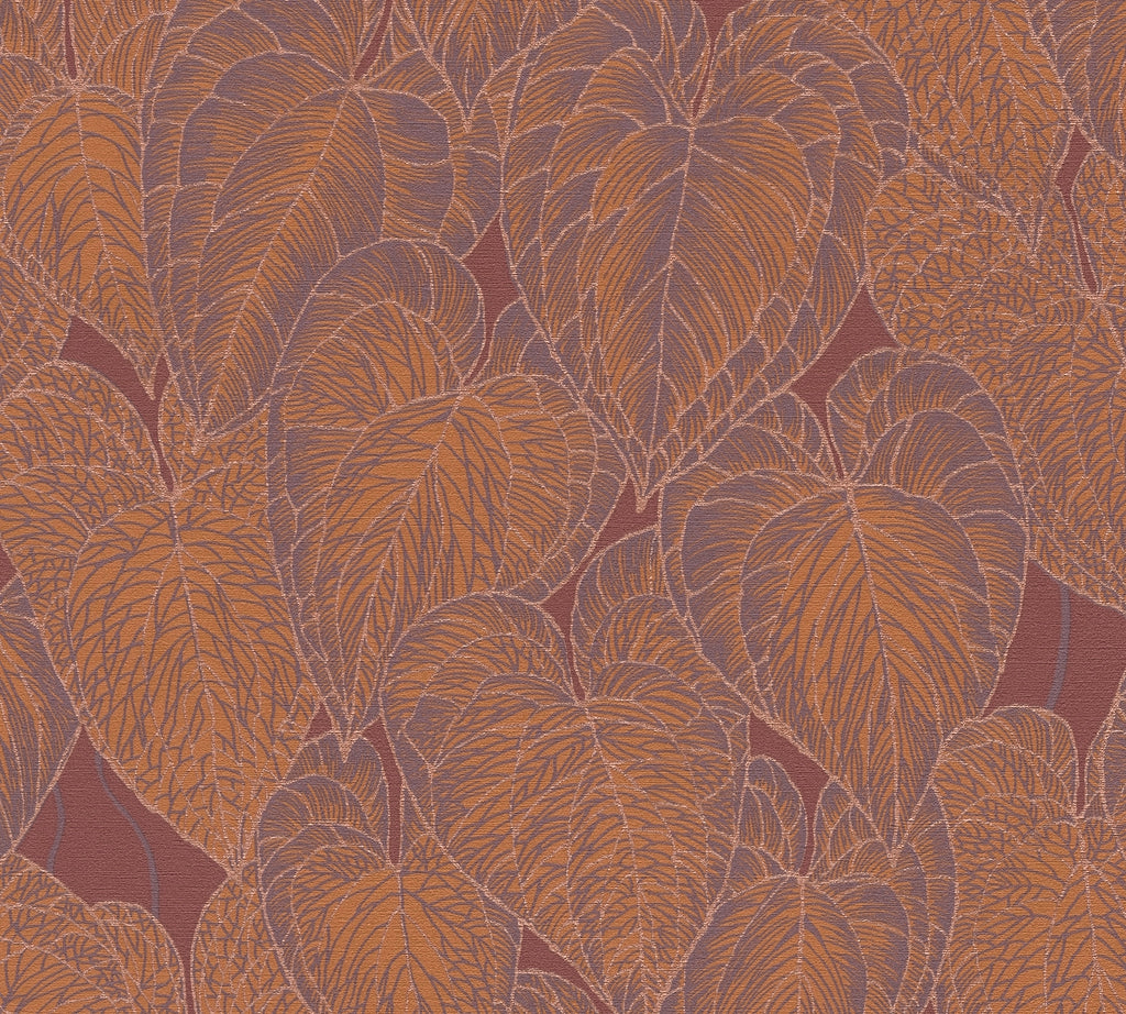 Hochwertige Tapete aus der Kollektion Daniel Hechter 7 in Rot Floral Blätter