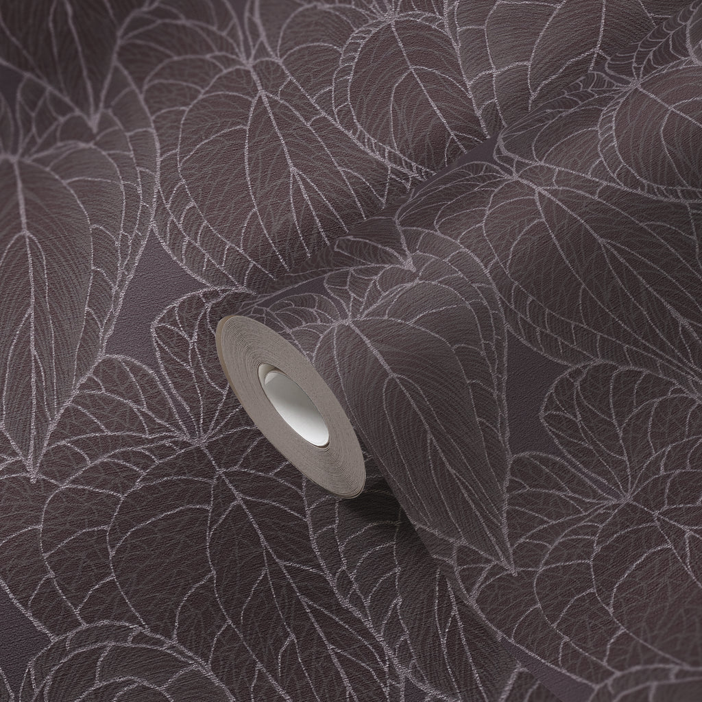 Hochwertige Tapete aus der Kollektion Daniel Hechter 7 in Grau Floral Blätter