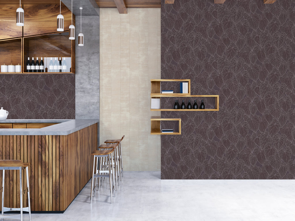 Hochwertige Tapete aus der Kollektion Daniel Hechter 7 in Grau Floral Blätter