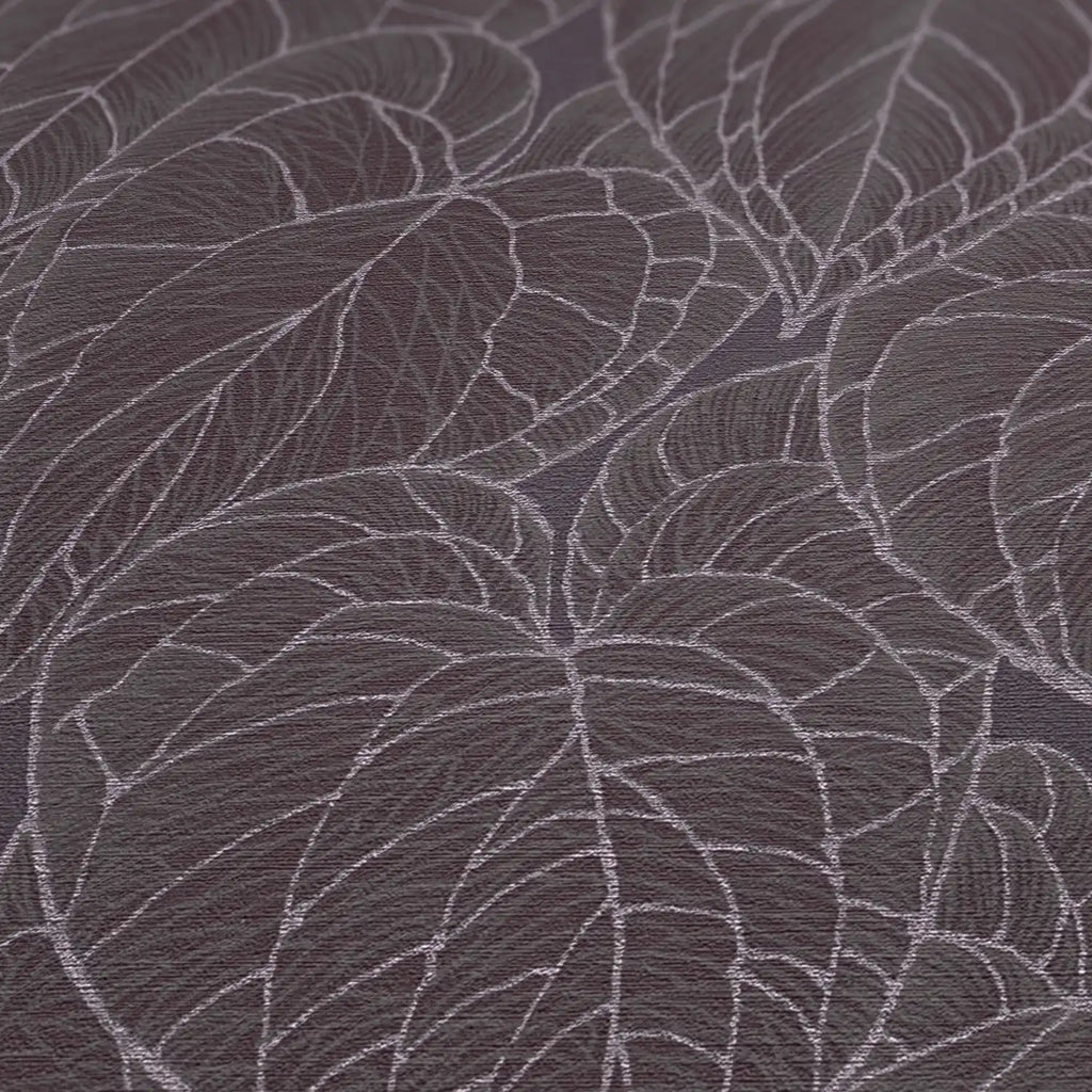 Hochwertige Tapete aus der Kollektion Daniel Hechter 7 in Grau Floral Blätter