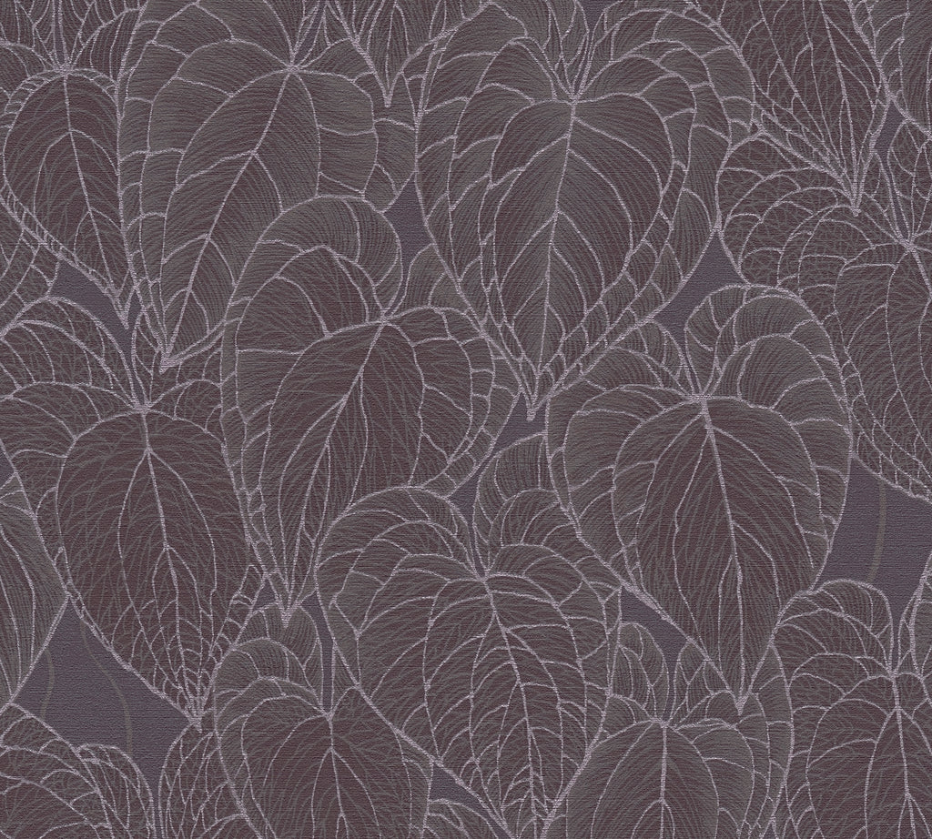 Hochwertige Tapete aus der Kollektion Daniel Hechter 7 in Grau Floral Blätter