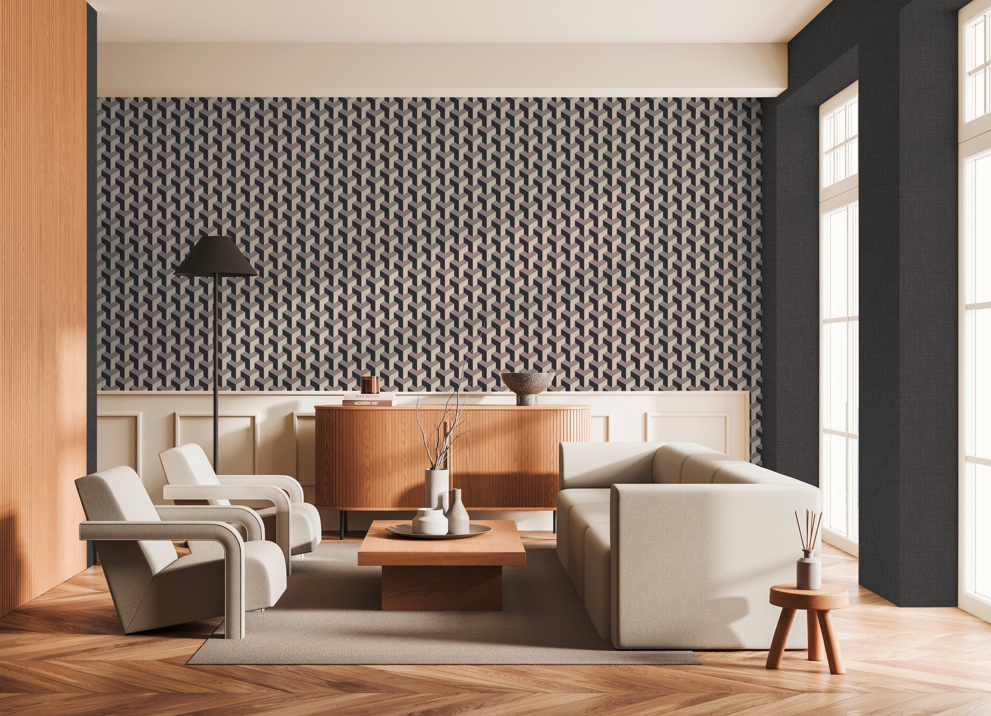 High-quality wallpaper from the Daniel Hechter 7 collection in beige 