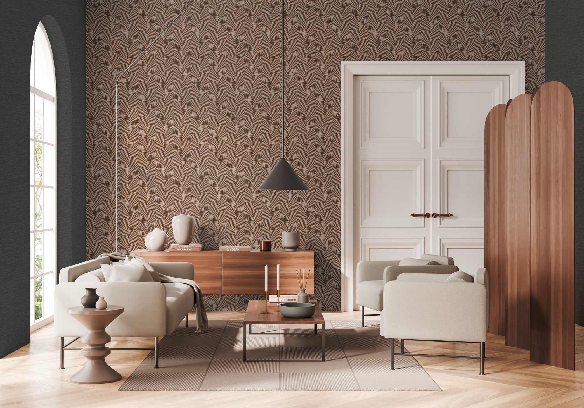 High-quality wallpaper from the Daniel Hechter 7 collection in black 