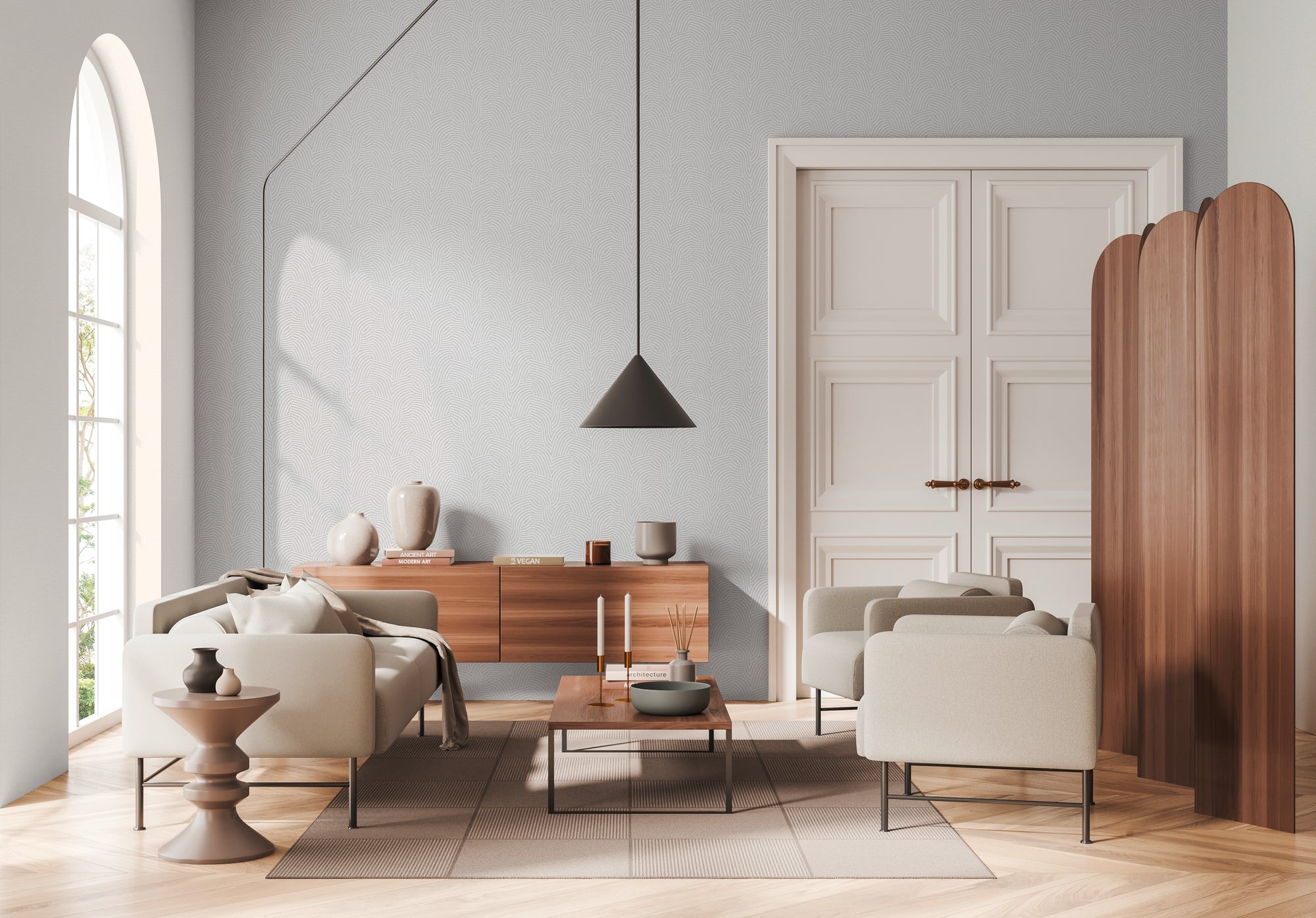 High-quality wallpaper from the Daniel Hechter 7 collection in white 