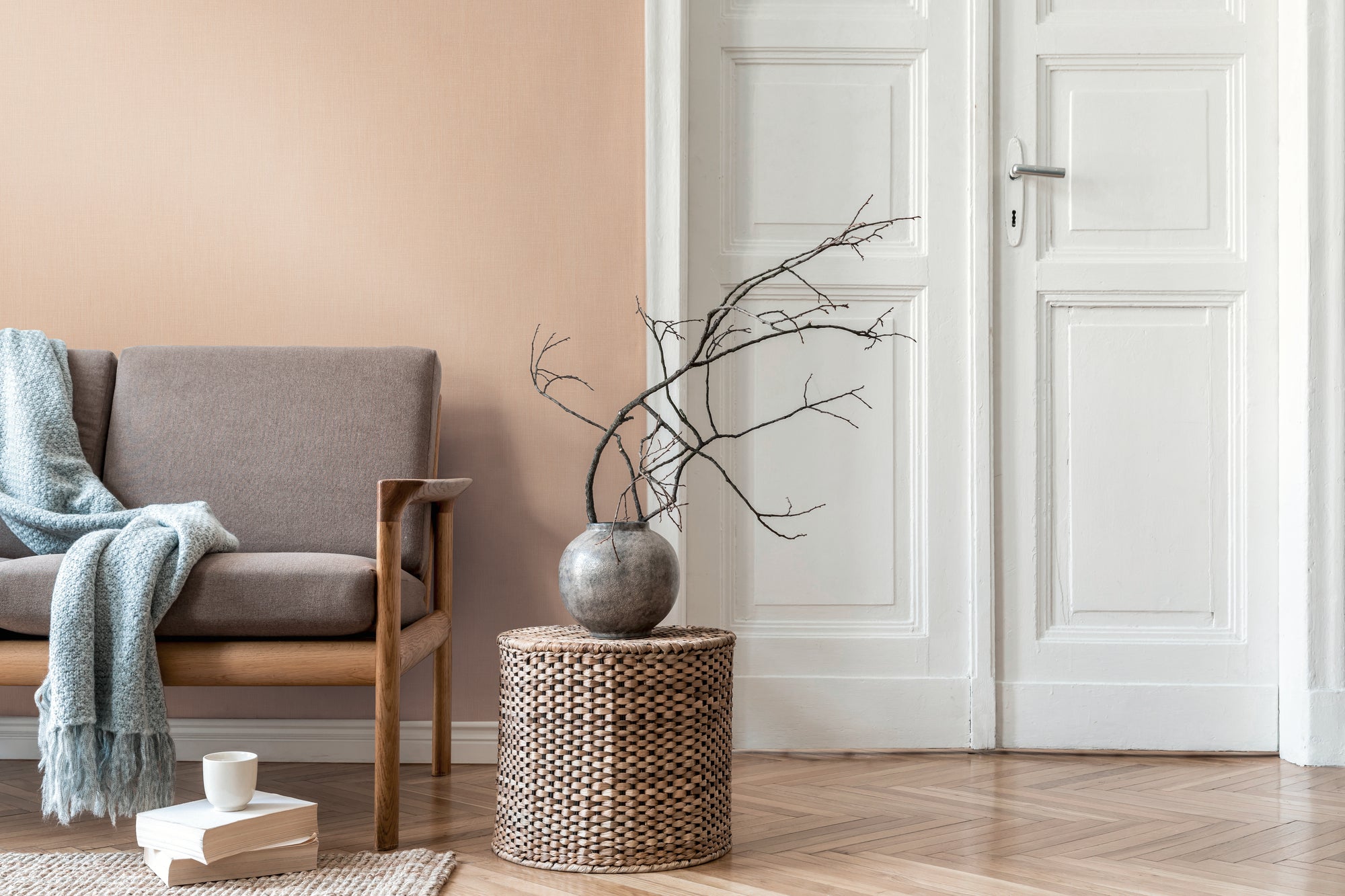 High-quality wallpaper from the Daniel Hechter 7 collection in orange 