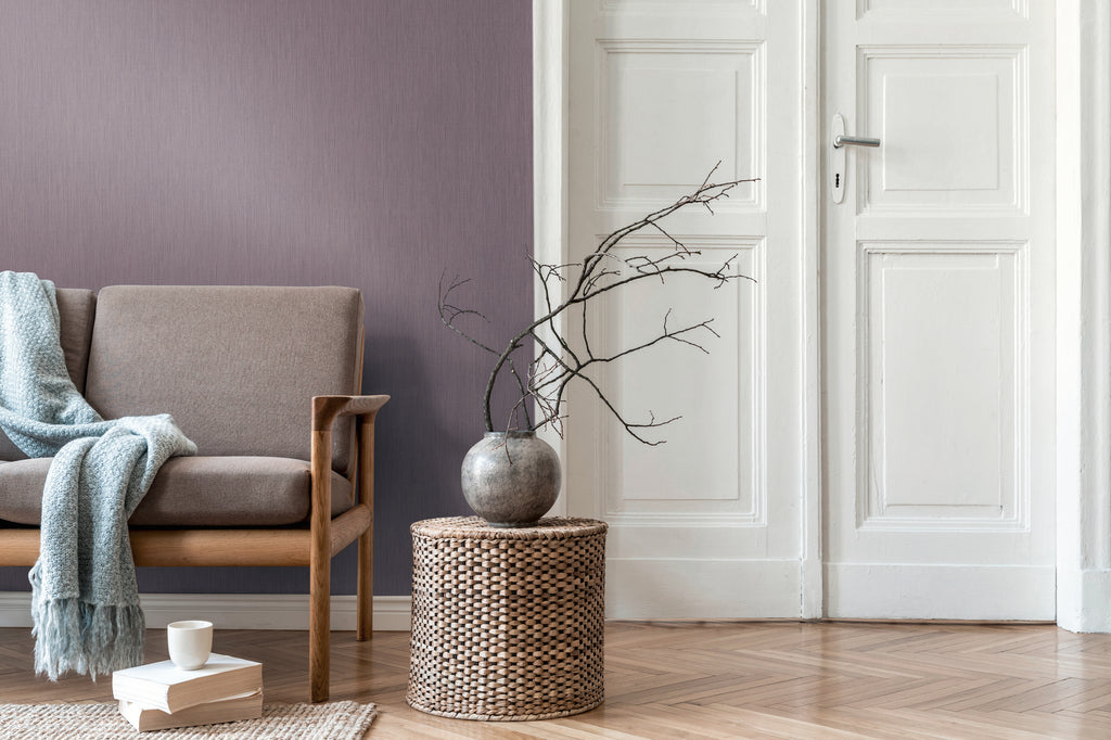 High-Quality Non-Woven Wallpaper Purple Plain Wallpaper