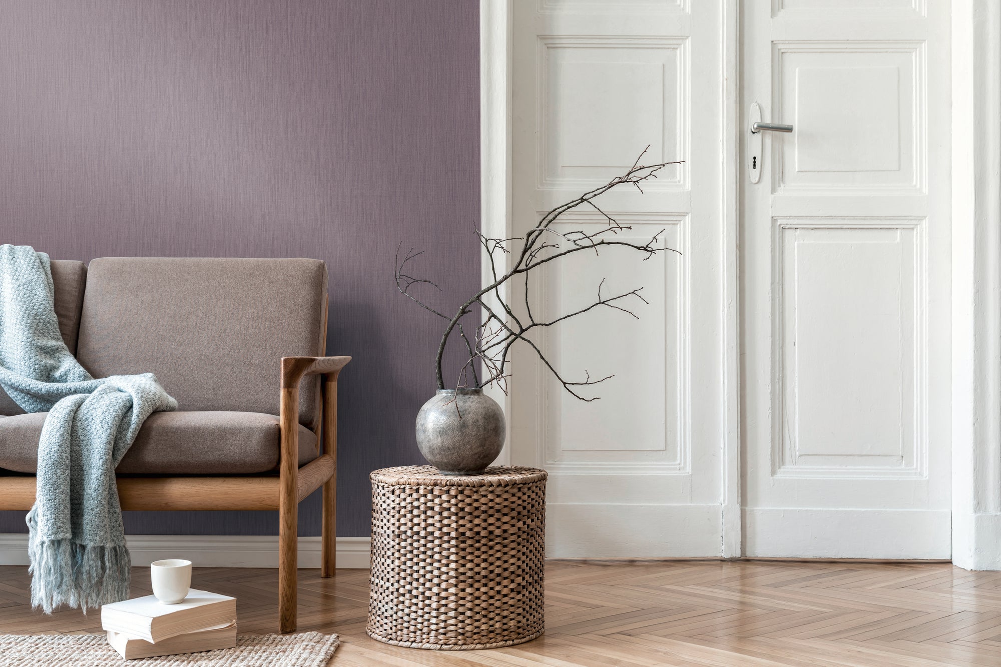 High-quality wallpaper from the Daniel Hechter 7 collection in purple. 