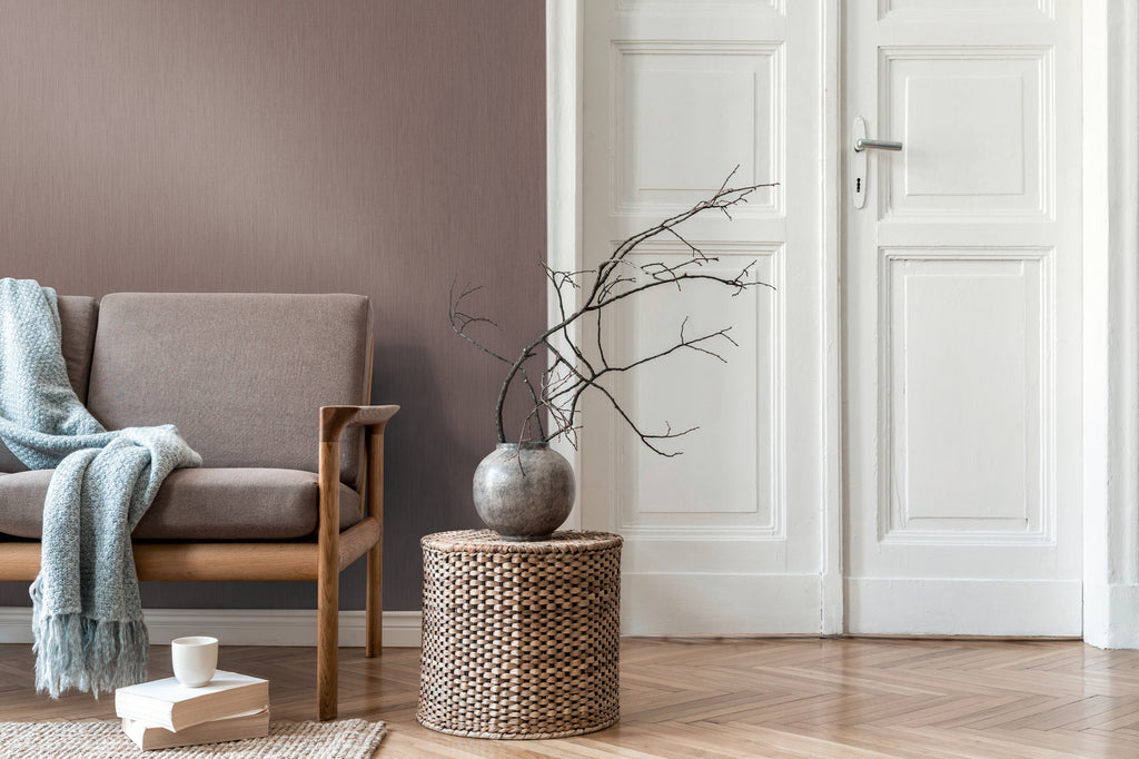 Hochwertige Vliestapete Braun Unitapete