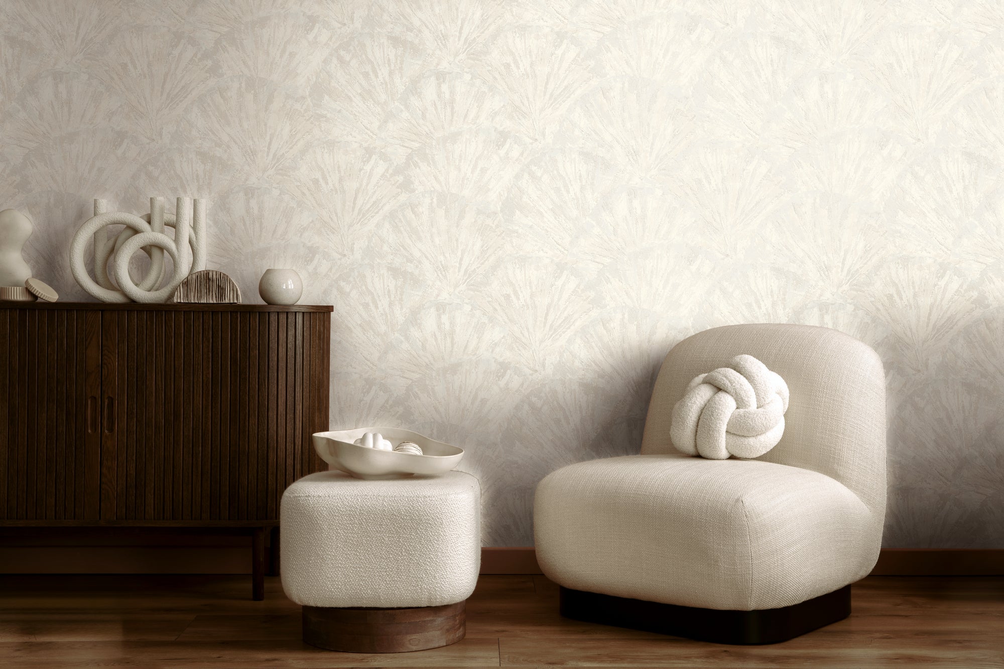 High-quality Non-woven Wallpaper White Graphic