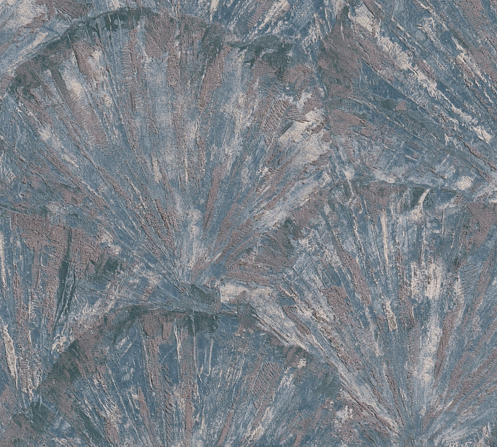 High-Quality Non-Woven Wallpaper Blue Graphic