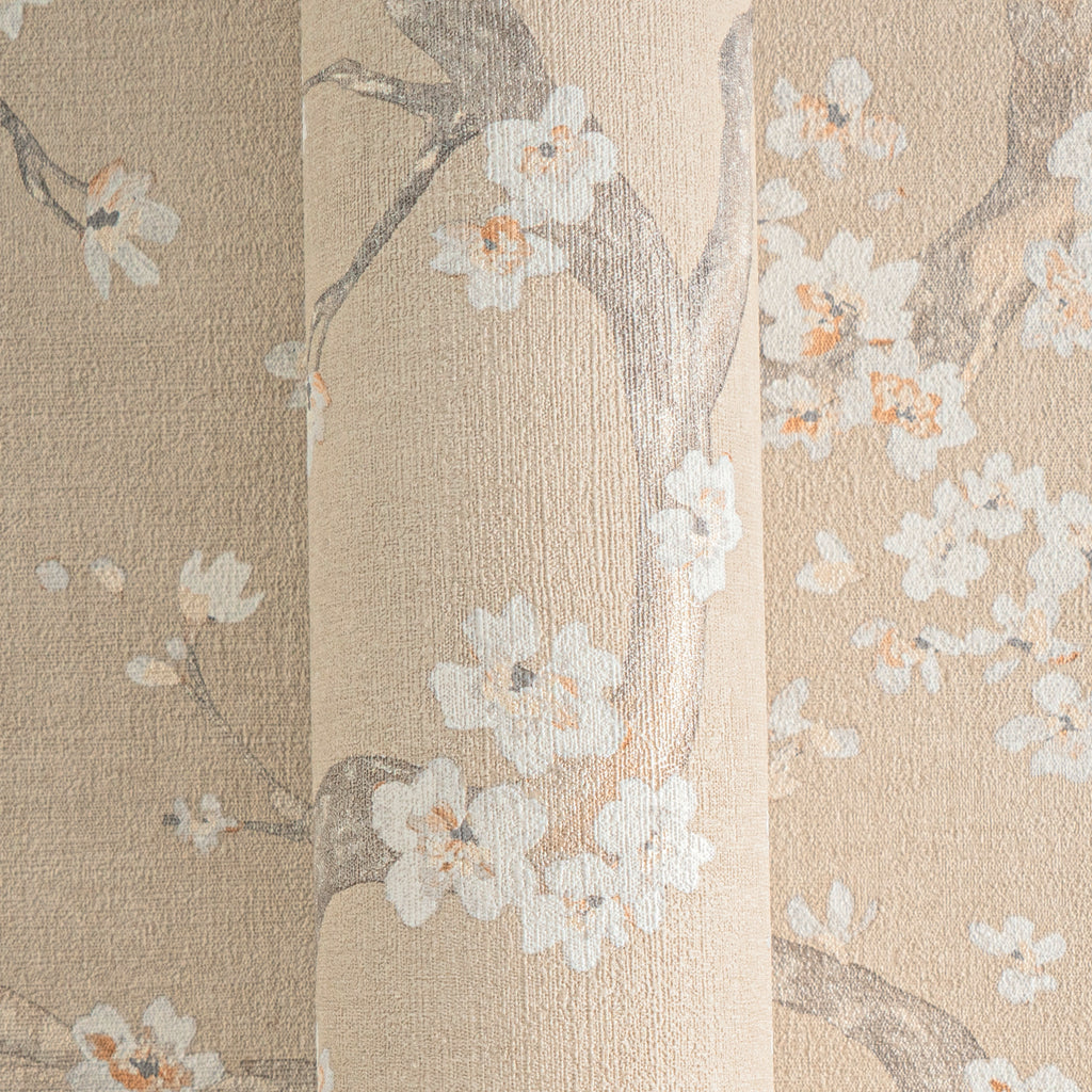 High-Quality Non-Woven Wallpaper Beige Floral