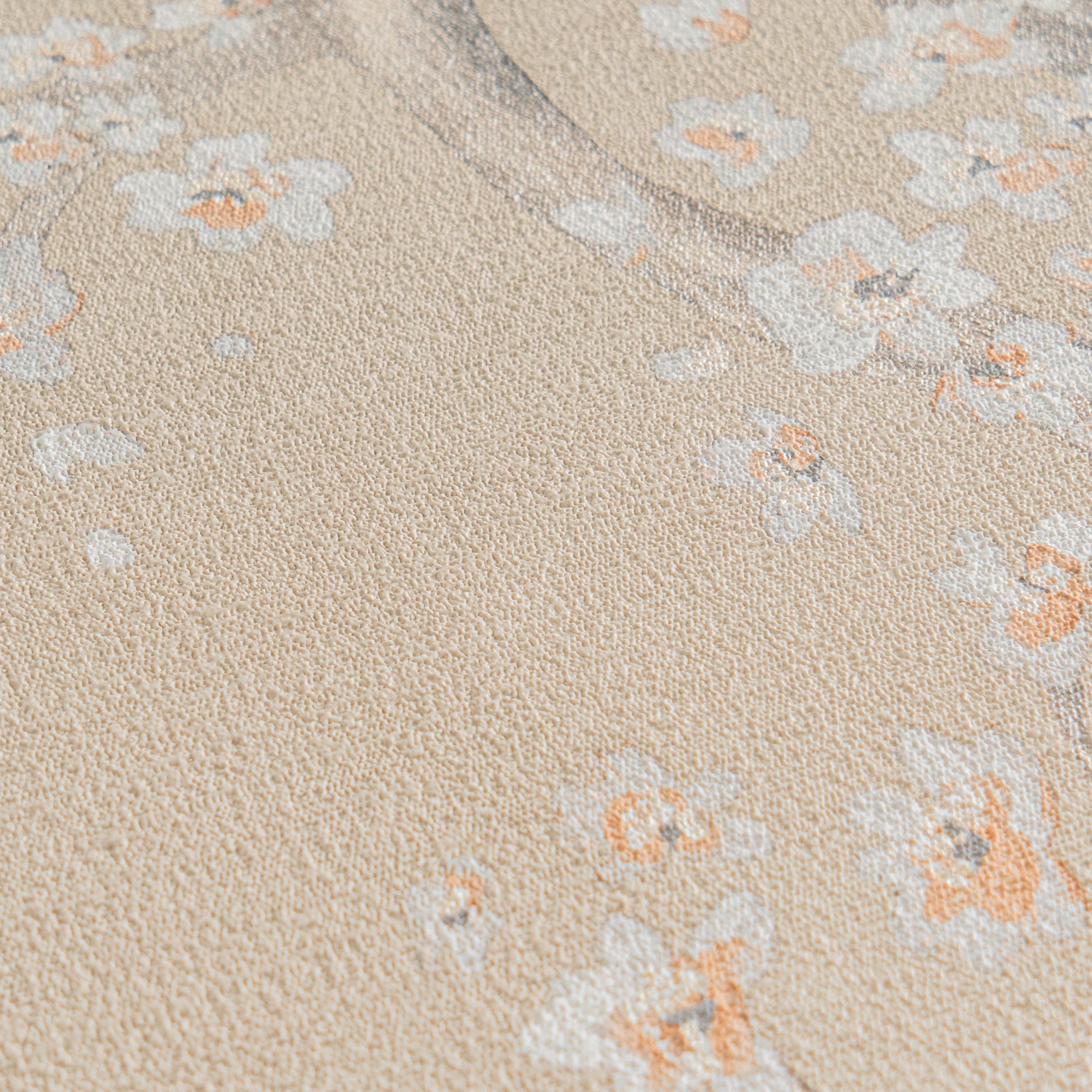 High-Quality Non-Woven Wallpaper Beige Floral