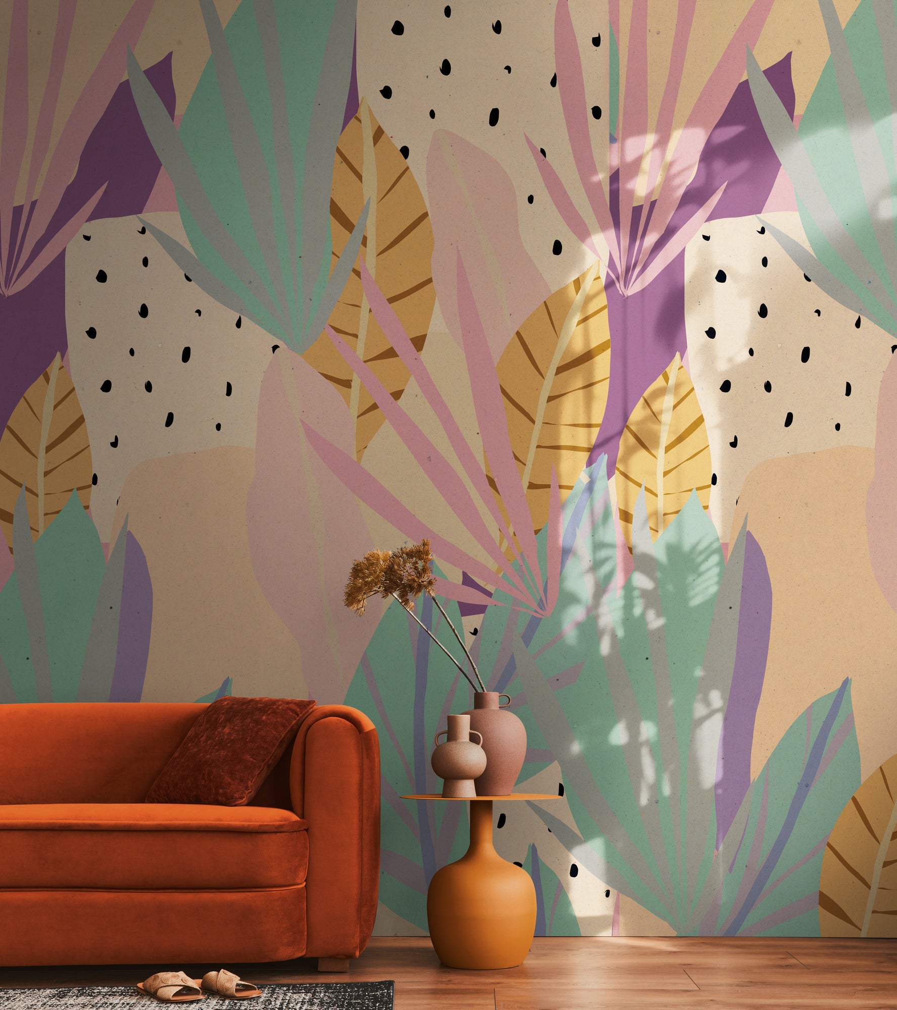 High-quality wallpaper from the Anna D'Andrea collection in beige 