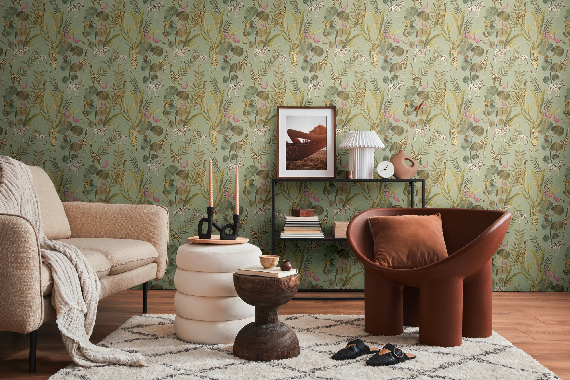 High-quality wallpaper from the Anna D'Andrea collection in green 