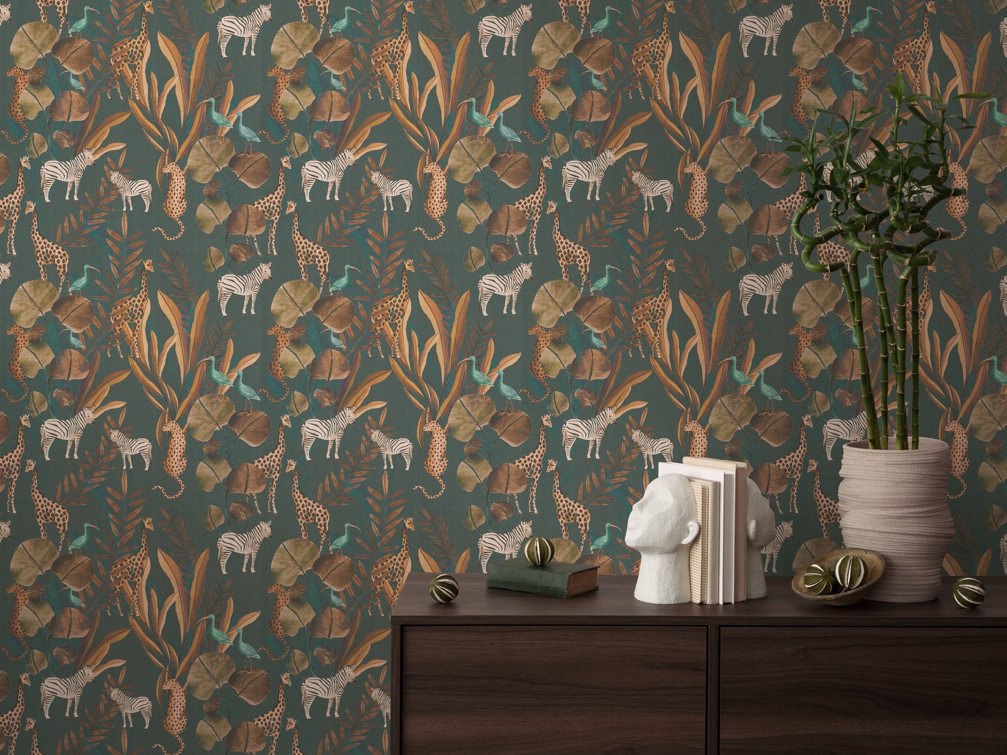 High-quality wallpaper from the Anna D'Andrea collection in blue 