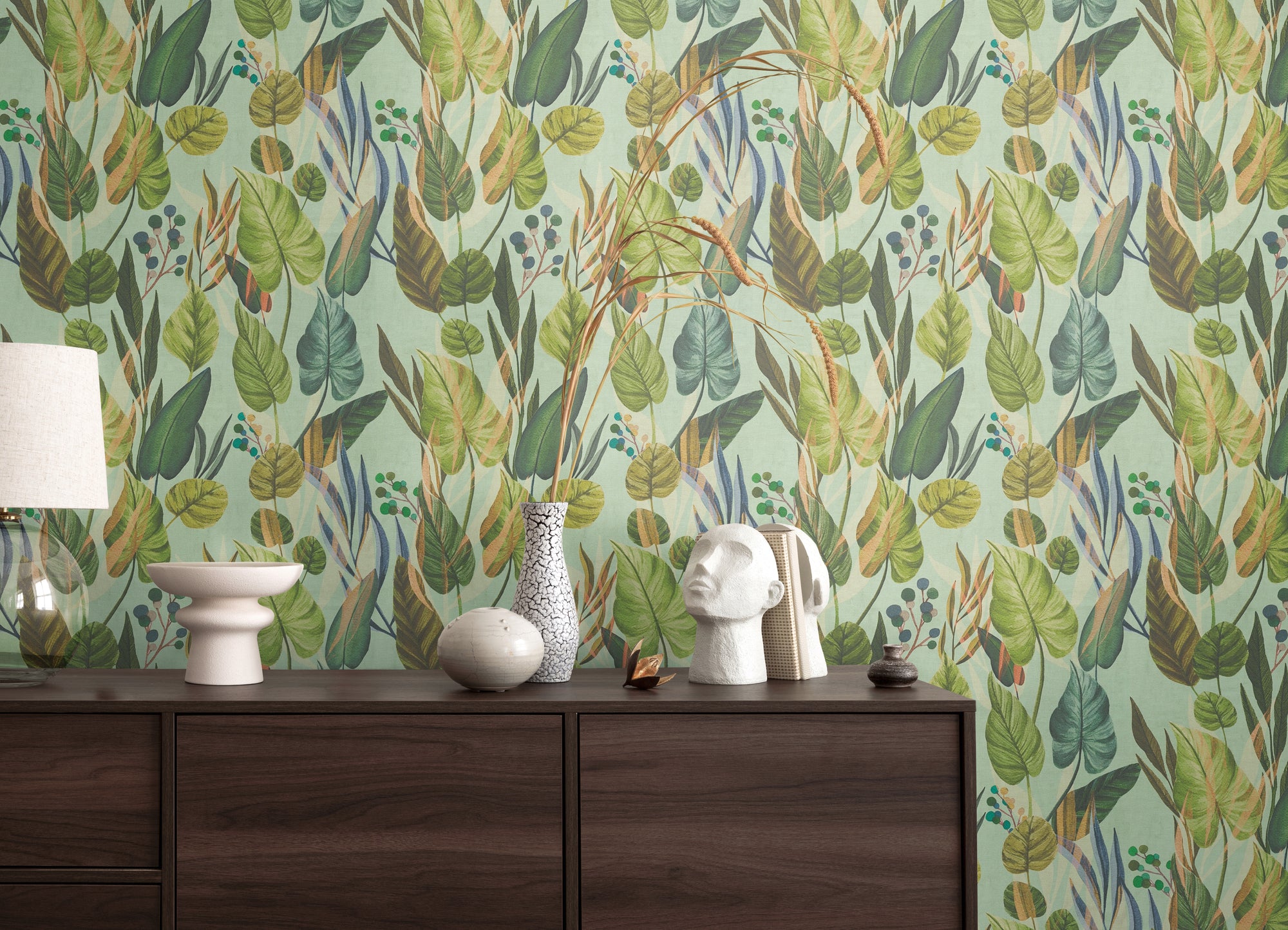 High-quality wallpaper from the Anna D'Andrea collection in blue 