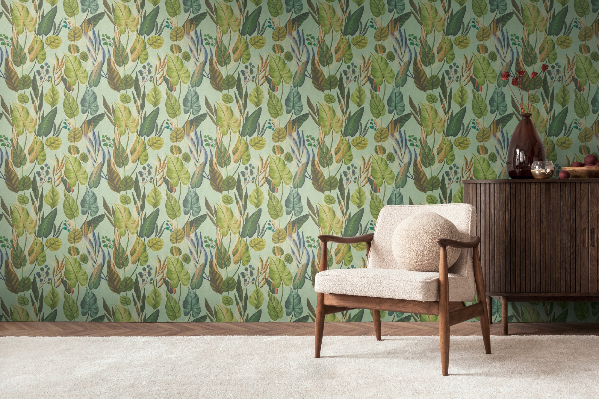 High-quality wallpaper from the Anna D'Andrea collection in blue 